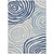 10' X 14' Ivory And Navy Blue Abstract Washable Indoor Outdoor Area Rug