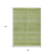 8' X 10' Fern Green And Sage Striped Washable Indoor Outdoor Area Rug