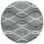 8' Gray Ivory And Charcoal Round Abstract Washable Indoor Outdoor Area Rug - Gray, Ivory, Charcoal