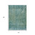 10' X 14' Teal Blue And Ivory Abstract Washable Indoor Outdoor Area Rug - Teal Blue, Ivory