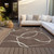 8' X 10' Brown And Beige Abstract Washable Indoor Outdoor Area Rug Transitional Style - Brown, Beige Color