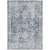 9' X 12' Navy Blue Oriental Washable Indoor Outdoor Area Rug