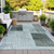 8' X 10' Teal Blue And Gray Geometric Washable Indoor Outdoor Area Rug - Teal Blue, Gray