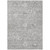 10' X 14' Gray And Silver Damask Washable Indoor Outdoor Area Rug