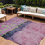 8' X 10' Blush And Mint Green Abstract Washable Indoor Outdoor Area Rug