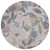 8' Blush And Mauve Round Floral Washable Indoor Outdoor Area Rug