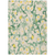 8' X 10' Green Floral Washable Non Skid Indoor Outdoor Area Rug