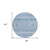 8' Sky Blue And Ivory Round Southwestern Washable Indoor Outdoor Area Rug