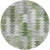 8' Green And Fern Green Round Geometric Washable Indoor Outdoor Area Rug