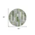 8' Green And Fern Green Round Geometric Washable Indoor Outdoor Area Rug