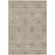 9' X 12' Khaki Beige And Tan Floral Washable Indoor Outdoor Area Rug