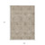 9' X 12' Khaki Beige And Tan Floral Washable Indoor Outdoor Area Rug