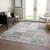 10' X 14' Taupe and Ivory Patchwork Washable Non Skid Indoor Outdoor Area Rug