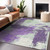 9' X 12' Purple Mint Green And Ivory Abstract Washable Indoor Outdoor Area Rug - 880016396423