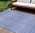 10' X 14' Sky Blue Purple And Ivory Tribal Washable Indoor Outdoor Area Rug