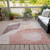 9' X 12' Blush Pink And Mauve Abstract Washable Indoor Outdoor Area Rug