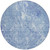 8' Sky Blue And Navy Blue Round Abstract Washable Indoor Outdoor Area Rug - Sky Blue, Navy Blue