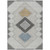 8' X 10' Gray Gold And Charcoal Geometric Washable Indoor Outdoor Area Rug