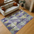 8' X 10' Eggplant And Gold Geometric Washable Indoor Outdoor Area Rug