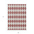 9' X 12' Burgundy Geometric Washable Indoor Outdoor Area Rug