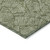 10' X 14' Olive Green And Light Green Floral Washable Indoor Outdoor Area Rug
