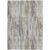 9' X 12' Beige And Gray Striped Washable Indoor Outdoor Area Rug