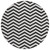 8' Black And Ivory Round Chevron Washable Indoor Outdoor Area Rug