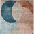 10' X 14' Rust Beige And Teal Blue Geometric Washable Indoor Outdoor Area Rug
