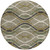 8' Taupe Beige And Charcoal Round Abstract Washable Indoor Outdoor Area Rug