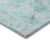9' X 12' Teal Blue And Silver Abstract Washable Indoor Outdoor Area Rug