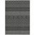 9' X 12' Black And Ivory Chevron Washable Indoor Outdoor Area Rug - 880016509625