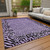 10' X 14' Purple Animal Print Washable Indoor Outdoor Area Rug