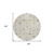 8' Ivory Beige And Gray Round Oriental Washable Indoor Outdoor Area Rug - Ivory, Beige, Gray