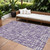 10' X 14' Purple And Lavender Abstract Washable Indoor Outdoor Area Rug Transitional Style - Purple, Lavender Color