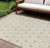 10' X 14' Gold And Beige Geometric Washable Indoor Outdoor Area Rug Transitional Style - Gold, Beige Color