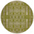8' Olive Green Taupe And Beige Round Moroccan Washable Indoor Outdoor Area Rug
