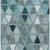 10' X 14' Teal Blue Aqua And Gray Geometric Washable Indoor Outdoor Area Rug