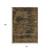 10' X 14' Brown And Charcoal Floral Washable Indoor Outdoor Area Rug