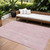 9' X 12' Pink Ivory And Gray Abstract Washable Indoor Outdoor Area Rug - Pink, Ivory, Gray
