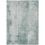 8' X 10' Turquoise And Ivory Abstract Washable Indoor Outdoor Area Rug