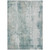 8' X 10' Turquoise And Ivory Abstract Washable Indoor Outdoor Area Rug