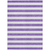8' X 10' Purple and White Striped Washable Non Skid Indoor Outdoor Area Rug
