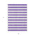 8' X 10' Purple and White Striped Washable Non Skid Indoor Outdoor Area Rug