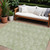 9' X 12' Green And Ivory Geometric Washable Indoor Outdoor Area Rug Transitional Style - Green, Ivory Color