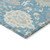 10' X 14' Teal Blue Gray And Ivory Damask Washable Indoor Outdoor Area Rug