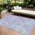 8' X 10' Sky Blue And Ivory Geometric Washable Indoor Outdoor Area Rug Transitional Style - Sky Blue, Ivory Color