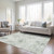10' X 14' Artichoke Green And Ivory Geometric Washable Indoor Outdoor Area Rug Transitional Style - Artichoke Green, Ivory Color