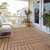 9' X 12' Beige and Orange Striped Washable Non Skid Indoor Outdoor Area Rug