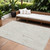 9' X 12' Ivory And Gray Abstract Washable Indoor Outdoor Area Rug Transitional Style - Ivory, Gray Color