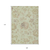 9' X 12' Artichoke Green Mint Green And Taupe Floral Washable Indoor Outdoor Area Rug